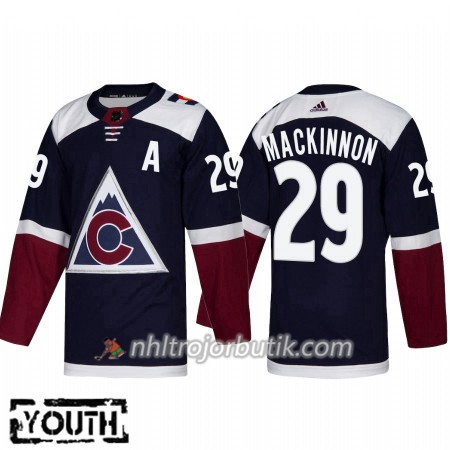 Barn Ishockey Colorado Avalanche Tröja Nathan MacKinnon 29 Alternate Adidas 2018-19 Authentic